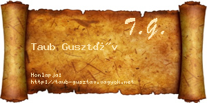 Taub Gusztáv névjegykártya